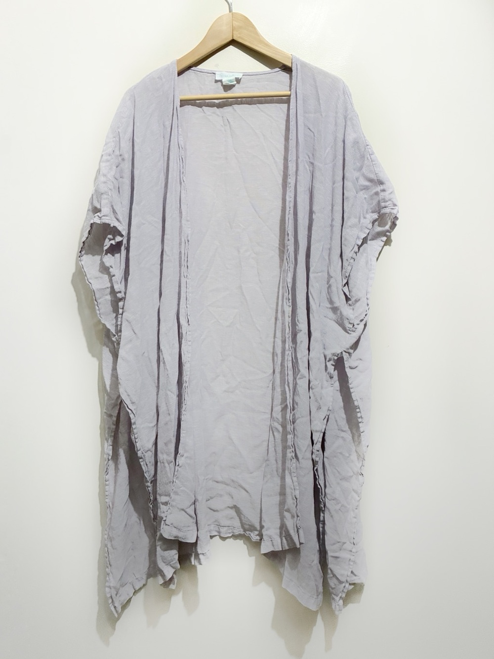 Cynthia Rowley Linen Kimono Open Front Swim Coverup Lavender